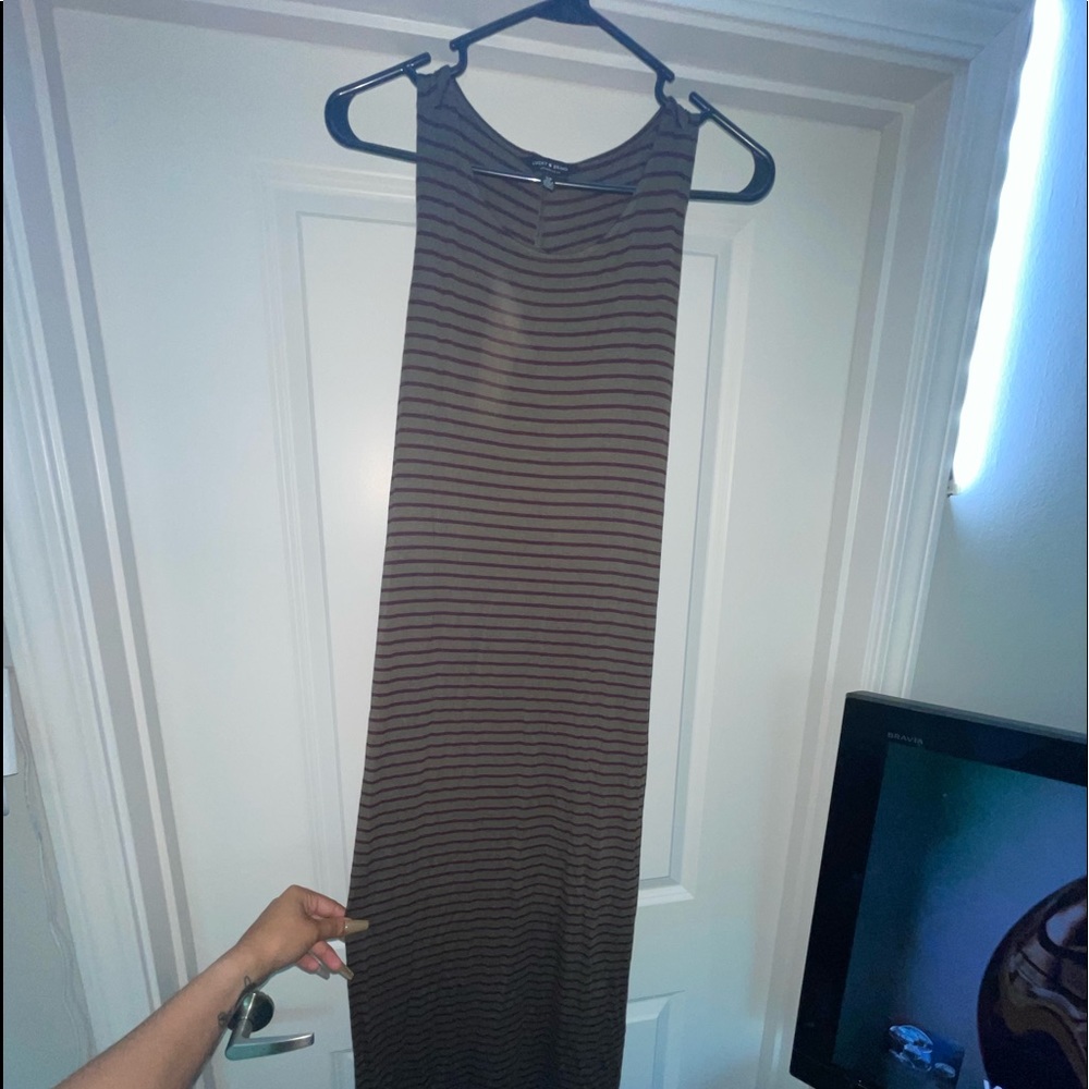Womens Navy Dress shin length